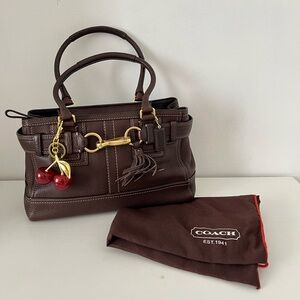 Coach Dark Brown Leather Satchel